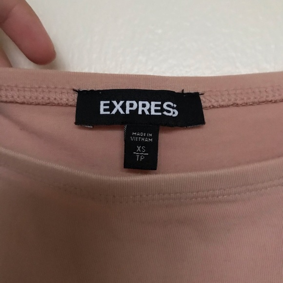 Nude Pink Bodysuit with Kimono Sleeves - Picture 4 of 6